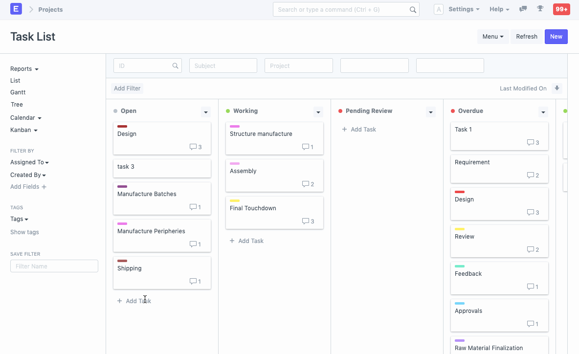 Add card in Kanban Board